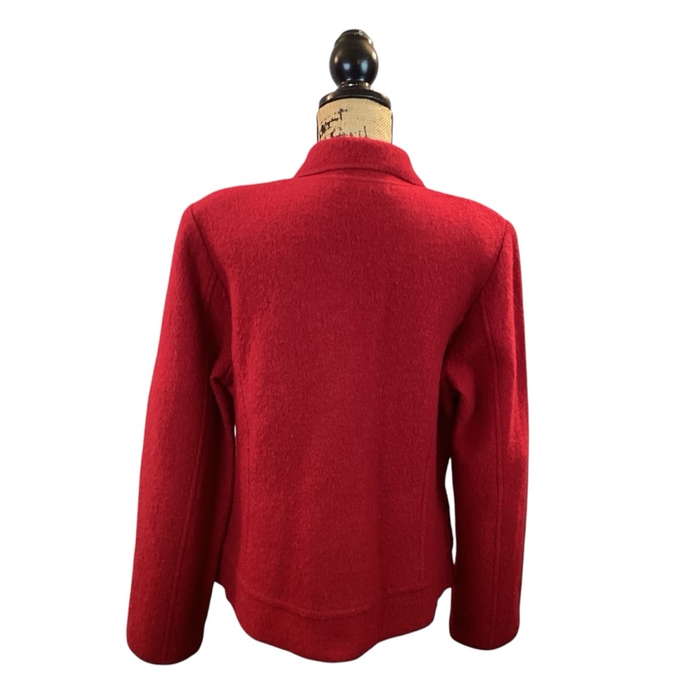 Revue 100% Wool Three Button Blazer Red - image 3